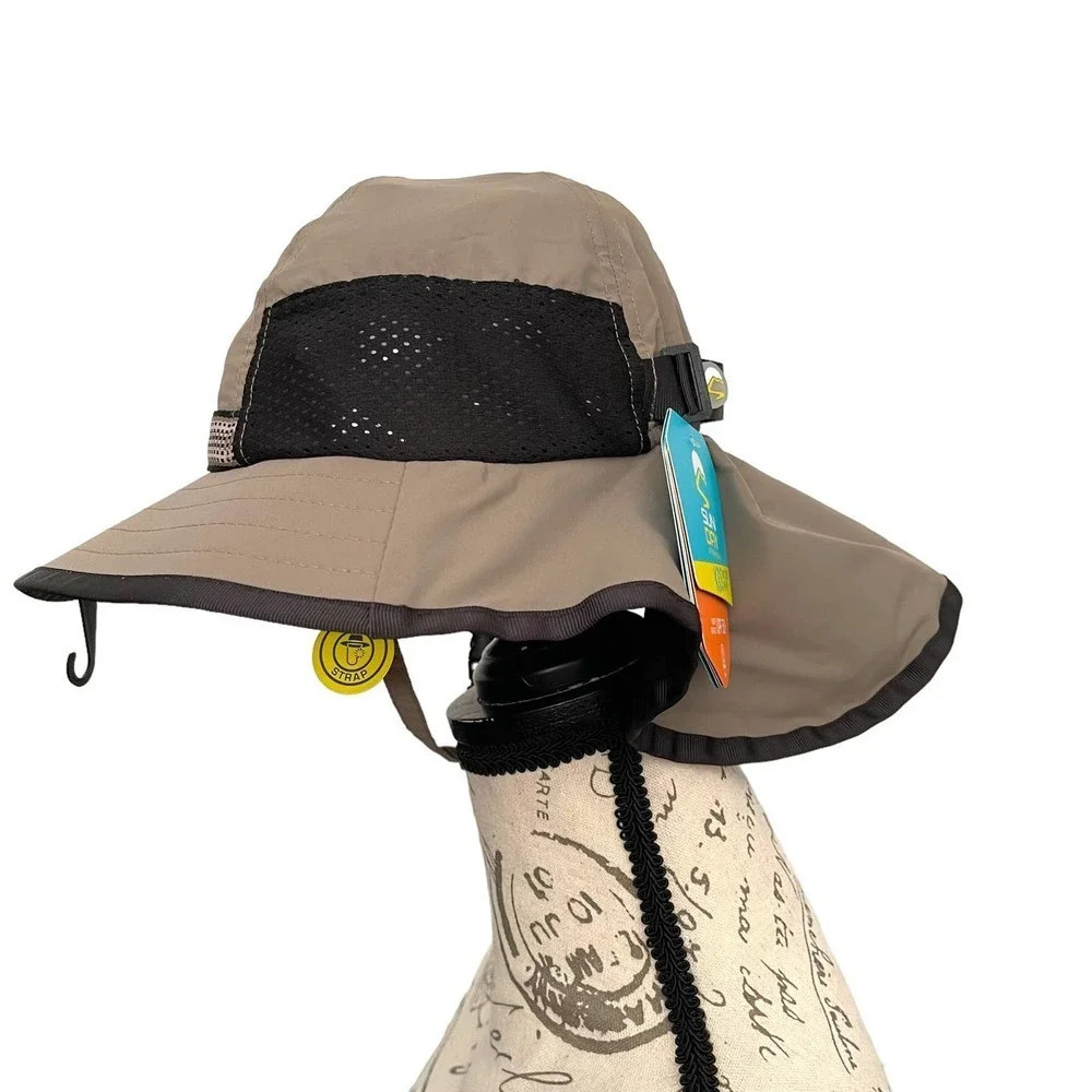 Sun Day Afternoons Play Hat Kids S Tan UPF 50+ Sun‎ Protection Neck Veil NWT